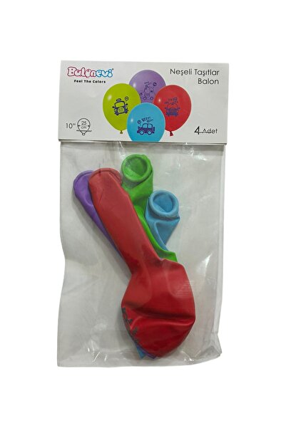 BalonEvi 10" Cheerful Vehicles Balloon