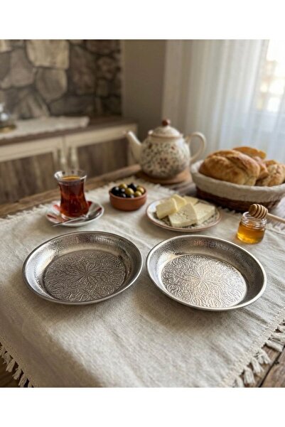 Bakır Center 2 Piece Snack Bowl Set Breakfast Nuts Jam 2-Piece Copper Carved ...