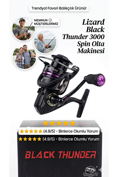Lizard Black Thunder 3000 Makinesi Kıyı Ve Tekne Için Güçlü Devir Balıkçılık Makarası