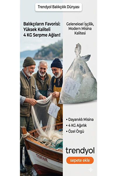 OLTA Profesyonel El Örmesi 4 Kg Özel Serpme Balık Ağı