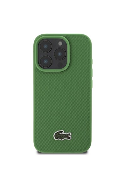 Lacoste Husă MagSafe Iconic Petit Pique pentru iPhone 16 Pro - Verde