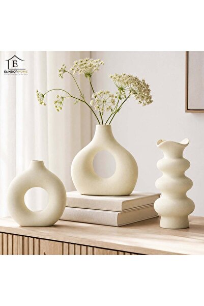 Elindor Set de 3 Elindor ®   Vaze decorative, ideale pentru flori, cadou de c...