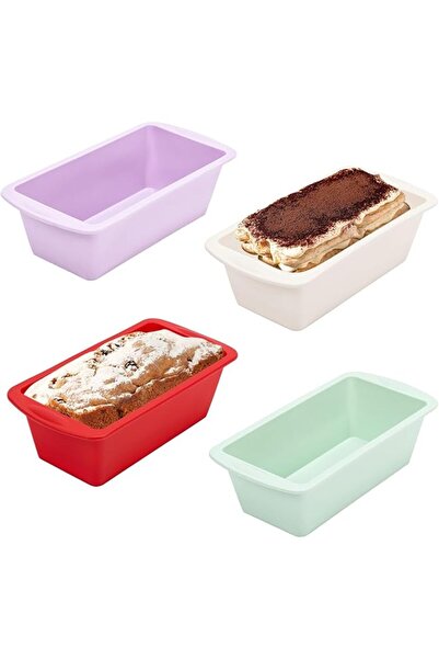 The Bros 4Pack Mini Loaf Tins – Silicone 1Lb Loaf Pans, 16x8.5cm Non-Stick Ba...