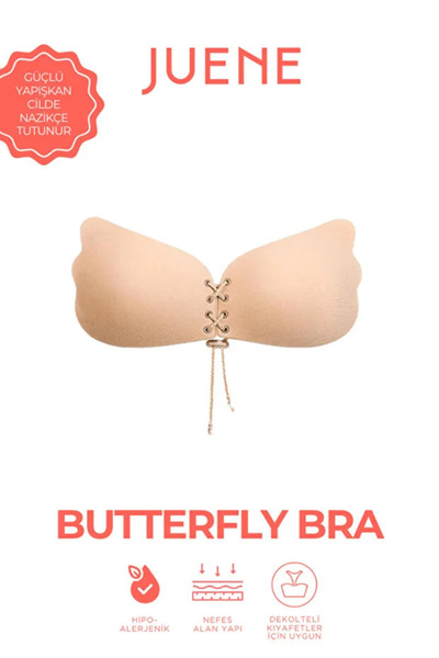 Juene Butterfly Bra Kaldırıcı Silikon Sütyen – Push Up, Görünmez, Dekolte İçi...