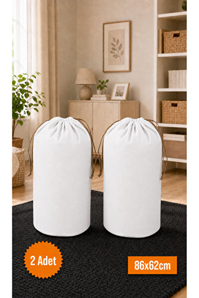 Balkan Room 2 Pieces White Drawstring Storage Bag Xlarge 86X62 cm - Moving Ba...