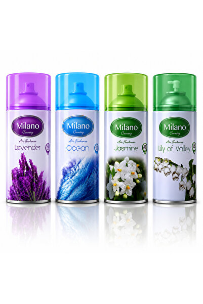 Country Set 4 sprayuri odorizante de cameră Milano Country®, Lavender, Ocean,...
