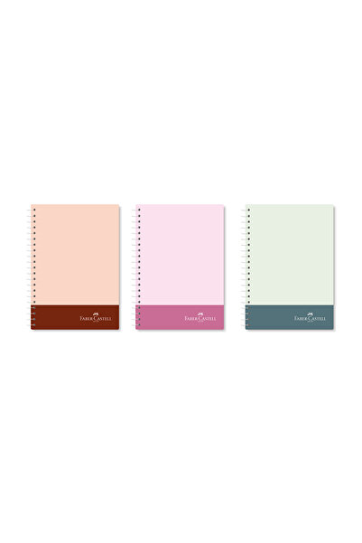 Faber Castell Bicolor A4 Spiralli Kareli Defter 80 Yaprak PP Kapak Karma Renk...