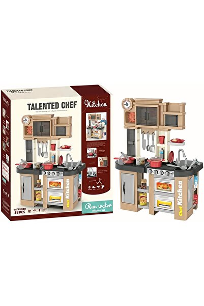 GENERAL Large 58-piece kitchen with light and sound water tap