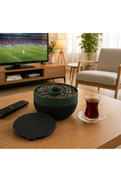 3D Pistachio Pratik Çöp Hazneli Çerezlik Kase