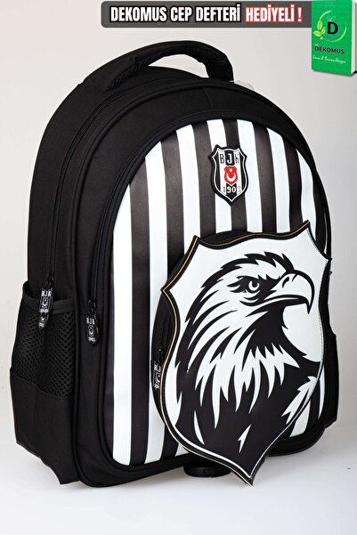 Beşiktaş X Dekomus Licensed Special Design 3D Eagle Large Size School Bag