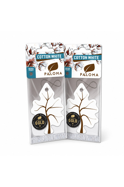 PALOMA Set 2 odorizante auto Gold Cotton White.