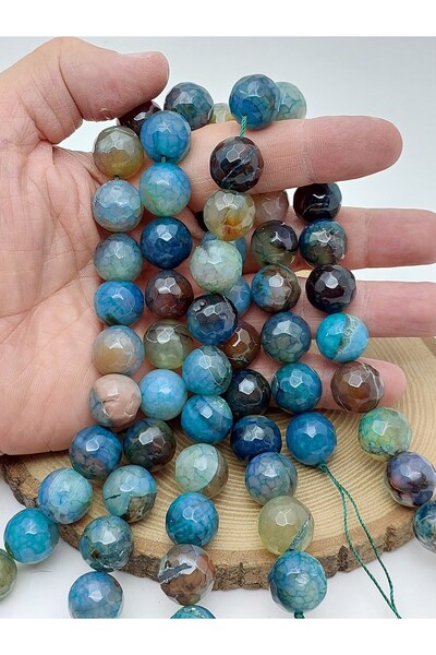 Yasamtohumu Agate Stone Faceted Cut String 16mm (62200)