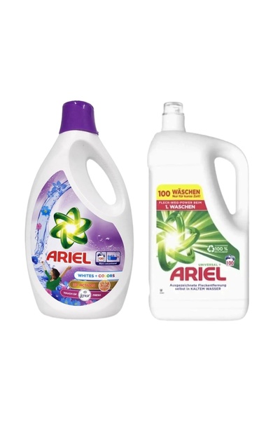 Ariel Detergent lichid Albe + Color 5.7 L + + Detergent Universal Clean 5L