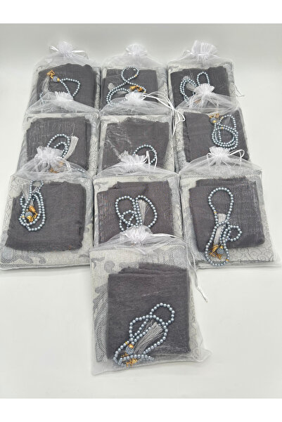 LenaToptan 10 pieces of gift (dowry-mevlut-hajj-umra) prayer mat with flame c...