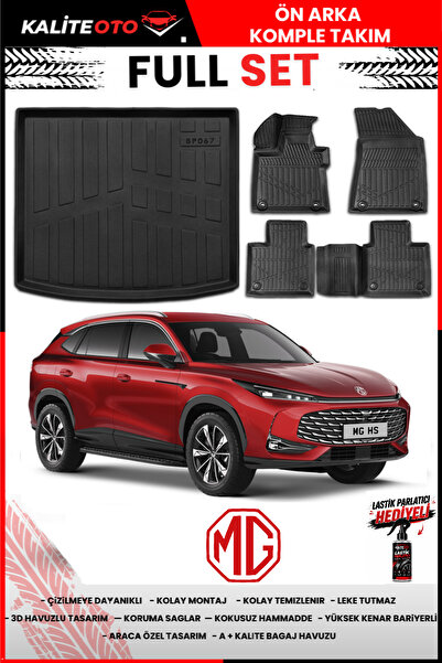 ko kaliteoto MG HS Turbo Plug-in Hibrit 2026 Model 3D Bagaj Havuzu Ve Paspas ...