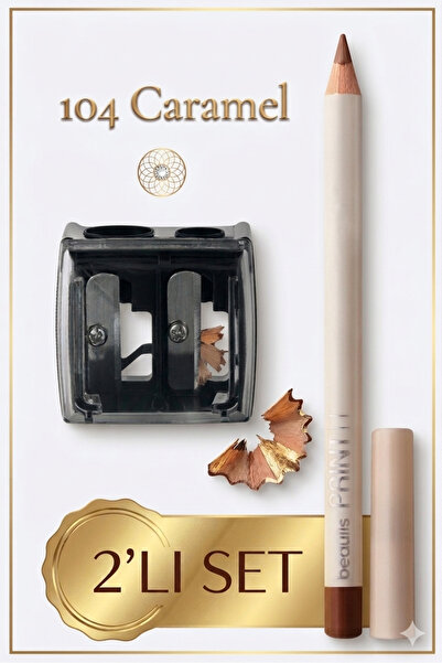 GRATİS 104 Caramel Favori Dudak Kalemi & Keskin Çiftli Kalemtraş Seti 2'li Fa...