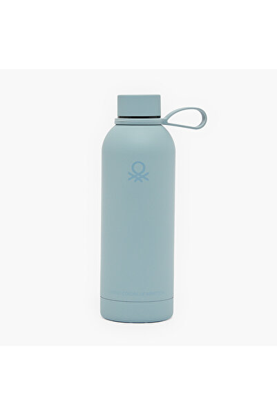 United Colors of Benetton Solid Stainless Steel Water Bottle with Loop Handle...