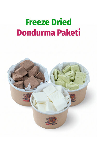 ÇITLAT ÇEREZ SHOP Freeze Dried Dondurma Paketi 3'lü Çikolatalı Antep Fıstıklı...