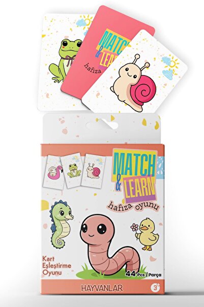 Planet Butik Match Learn Card Matching Game Animals