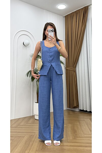 R-Style Linen Vest Set