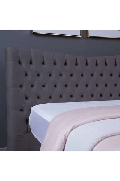 PAN HOME MARS HEADBOARD VELVET GREY L-150: ارتفاع 125 سم