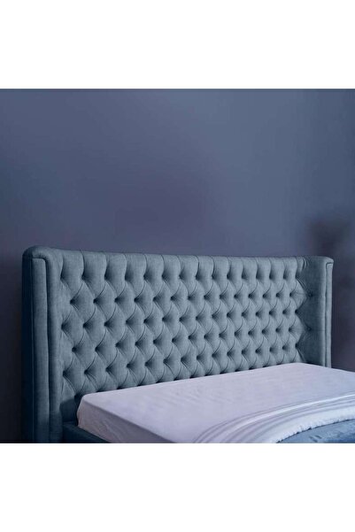 PAN HOME لوح رأس السرير نبتون شانيل أزرق مخضر L-180: ارتفاع 125 سم