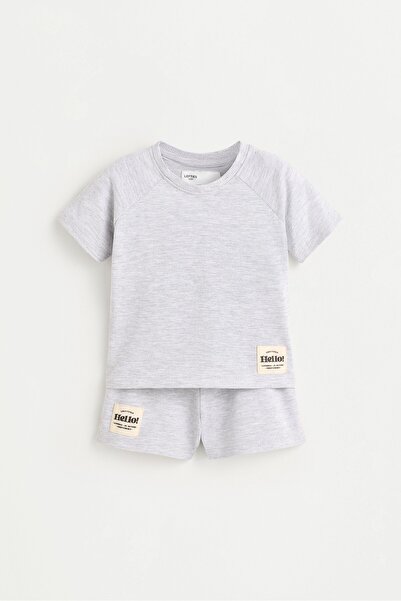 LEFTIES Dokulu t-shirt ve bermuda şort takımı