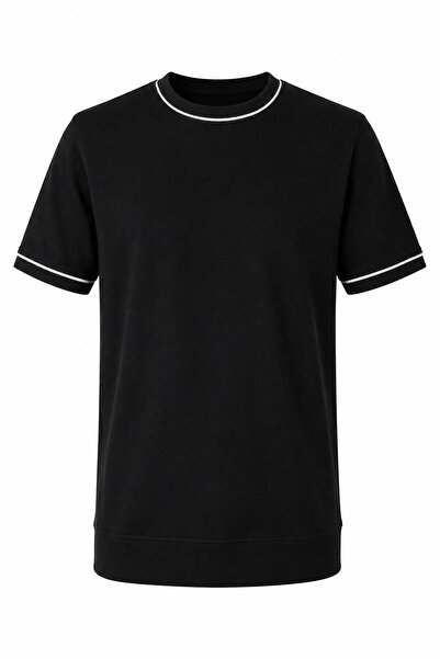 trender 4035 O Neck 36/1 Interlock Black Men's T-Shirt 26Yl71L58057