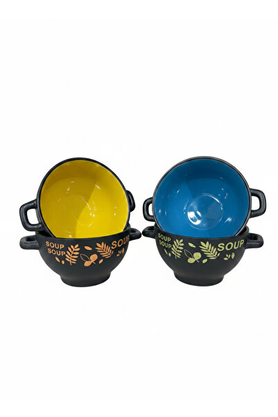 ALTCEVA Set 4 boluri cu toarte de ceramica