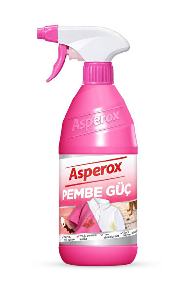 ASPEROX 650 ml Pembe Güç Leke Çıkarıcı Sprey Konsantre Formül ile Etkili Temi...