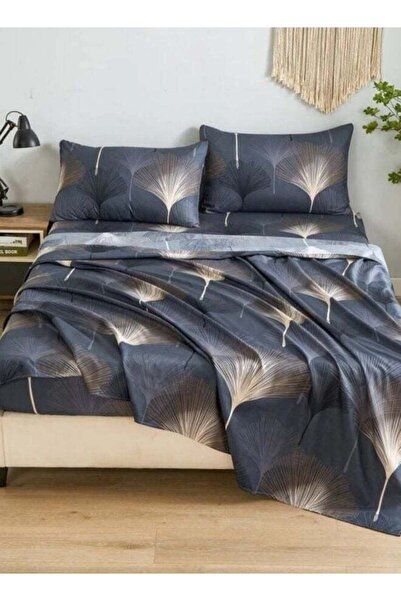 LUNA HOME طقم ملاءات سرير من 4 قطع، لون بني.