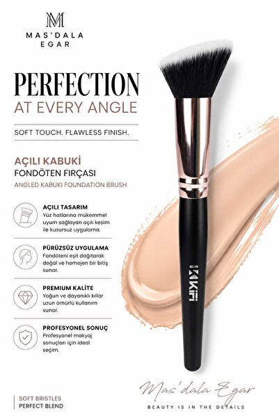 Mas'dala EGAR Angled Kabuki Foundation Brush – Experience Flawless and Natura...