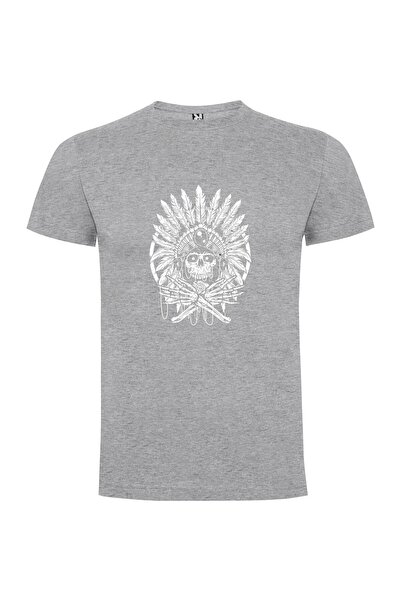 iLovePrints Feathered Aztec Skull Tshirt
