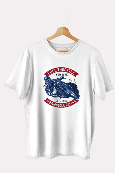 iLovePrints Μπλούζα Μοτοσικλέτας Full Throttle