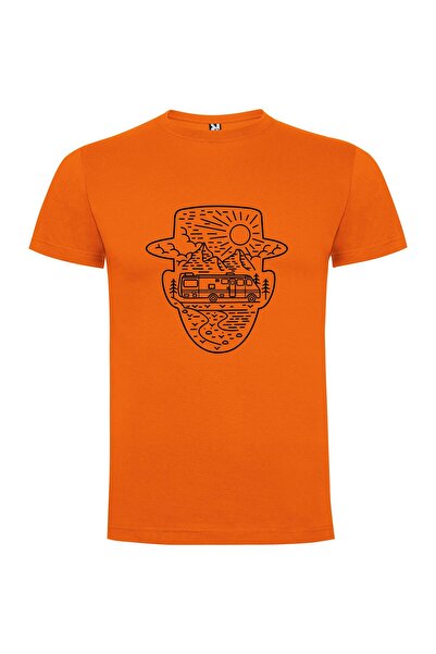 iLovePrints Mountain Van Line Art Tshirt