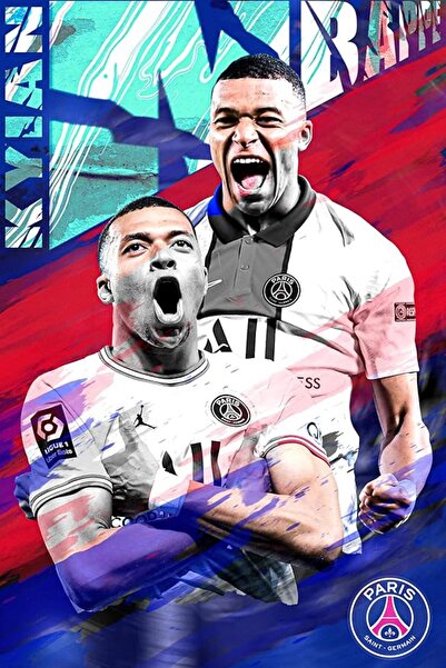 ESSESORIES Kylian Mbappe Football Poster Wall Art Room Decor Self Adhesive