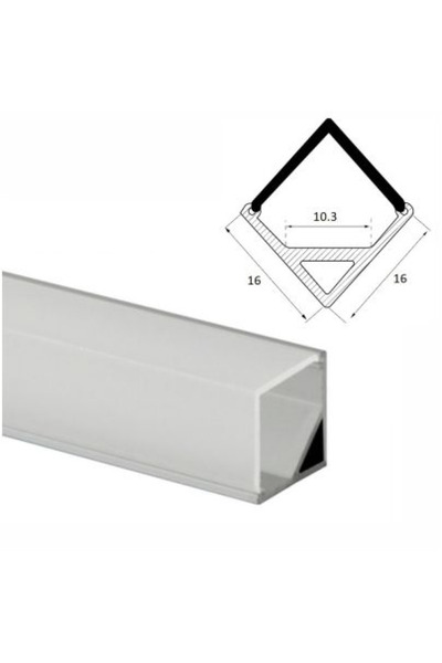 DELIGHT Profil banda LED, DL66925, montaj aplicat, aluminiu, 1m, 1 buc