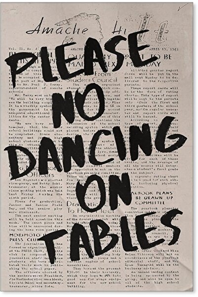 ESSESORIES Retro Newspaper Funny Black White Please Aesthetic Poster Wall Art...