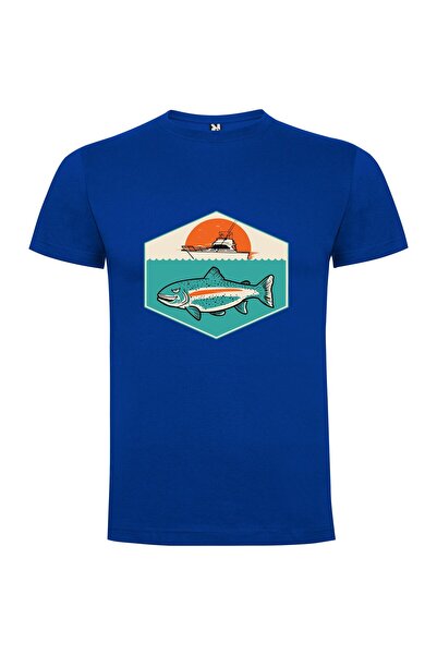 iLovePrints Retro Fish Vector Art Tshirt