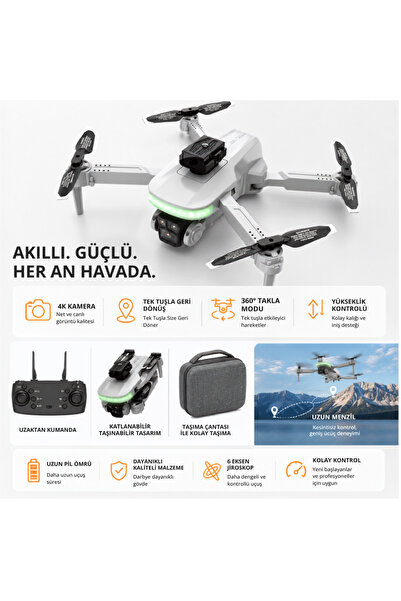 Merii Store 4K Kameralı Katlanabilir Drone, 6 Eksen Jiroskop, Yükseklik Sabit...