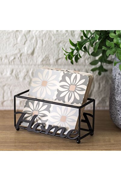 Z Store Ορθογώνια Μεταλλική Θήκη για Σουβέρ  "Home ", Μαύρη, 12x5x5.5εκ.