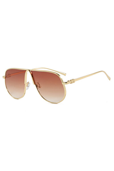 Tessero Ochelari de soare Dama Oversized Shield, Model Teardrop Aviator, Rama...