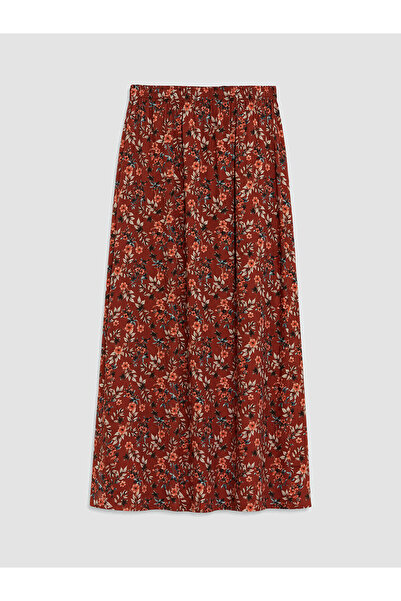 LC Waikiki Nevavm Patterned Belmando Flared Skirt with Elastic Waist