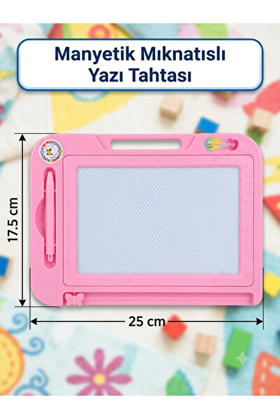 çınaroğlu avm Yazı Tahtası 25 cm Manyetik Mıknatıslı Yaz Sil Kalemli