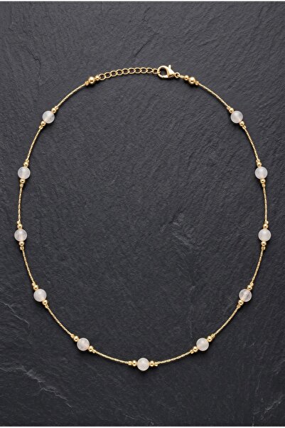 Mijja Natural Crystal Quartz Stone Gold Color Lacquer Coating Non Tarnish Rus...
