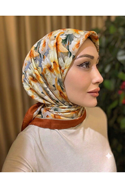 Butik Yeni Sezon Desenli Yazlık Kare Soft Eşarp