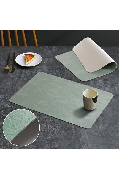 Choice23 1PCS 44.5x30CM light green Square Imitation Faux Leather Kitchen Din...