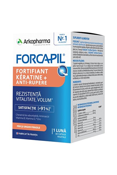 Forcapil anti-rupere Fortifiant Keratine, 60 capsule vegetale, Arkopharma