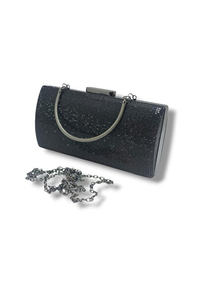 VAROL ÇANTA Varol 363-26 Steel Case Stone Evening Dress Women's Bag