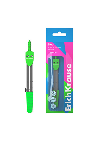 OEM Compas metalic ErichKrause Neon 12 cm verde